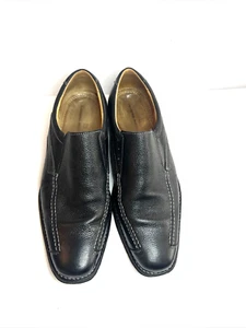 Sandro Moscoloni Black Leather Loafers Shoes Men Size 10 D Made In Brazil - Picture 1 of 7