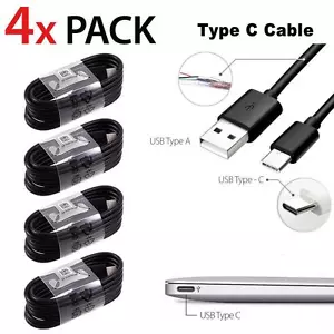 4 Pack For Samsung USB Type C Cable Fast Charging Cord for S10 S9 S8 Plus LG G6 - Picture 1 of 10