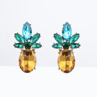 Boucles d'oreilles ananas tropicales - goujons en cristal pour femmes