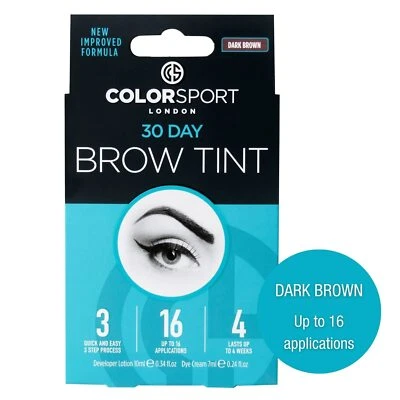 COLORSPORT LONDON 30 DAY BROW TINT, Eyebrow Tint, Eyebrow Dye, Dark Brown - Image 1 of 4