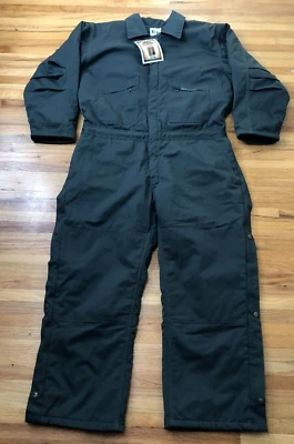 Key Imperial Outerwear Shop Coveralls Men L Green Unlined Cotton Blend Collared - Image 1 of 4