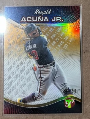 2024 Topps Pristine /50 Ronald Acuna Jr - Pristine Production - Gold Parallel  - Image 1 of 2