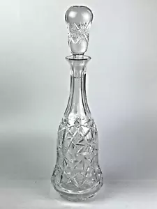 Decanter vino 16" americano periodo brillante cristallo Hobstar Starburst - Foto 1 di 3
