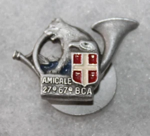 Insigne de boutonnière de l'amicale du 27e /67e BCA, chasseur alpin, Augis. - Picture 1 of 2