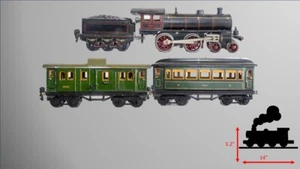 Vintage Pre-War Märklin 4-4-0 clockwork 0-gauge Train set (c.1934) - Picture 1 of 9