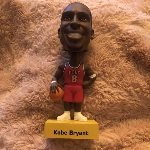 Vintage 2003 Kobe Bryant Bobble Head by Upper Deck w/ Rare Red Jersey Cover