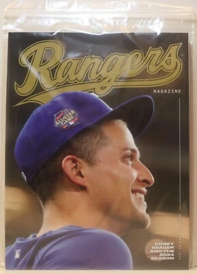 2024 - TEXAS RANGERS MAGAZINE AUGUST 30-SEPT 22, 2024 COVER: COREY SEAGER - NEW - Image 1 of 2