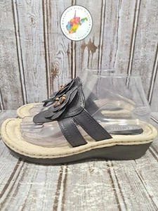 Cliffs by White Mountain Women's Size 8 M Crandall Wedge Sandals Dark Brown - Picture 1 of 10