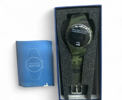 Nuevo Reloj Podómetro LED Camuflaje Verde Carga USB Directa (No se necesitan cables) Foto 1 de 4