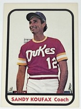 1981 TCMA Albuquerque Dukes #23 Sandy Koufax Minor League Coach HOF LA Dodgers