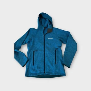 Teal Mont Bell Hooded Full Zip Fleece Jacket Mens S Small - Picture 1 of 6