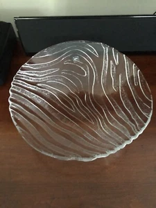 IVY Made In Italy Large Glass/Crystal Bowl with Wave Pattern - Bild 1 von 3