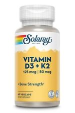 Solaray Vitamin D-3 & K-2 60 VegCap