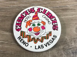 Vintage CIRCUS CIRCUS Hotel Casino Reno Las Vegas Clown Pinback Button - Picture 1 of 4