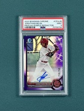 2022 Bowman Chrome - JONATHAN MEJIA - 1st Auto Purple Refractor #/250 PSA 9