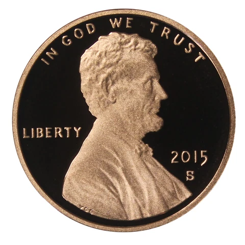 2015 Gem Deep Cameo Proof Lincoln Shield Cent US Coin Cover