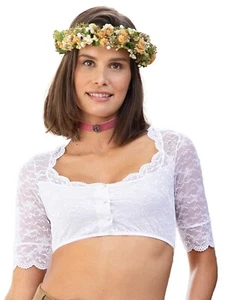 Nina von C. Doris 48 466 971 0 Dirndlbluse halbarm in weiss oder champagner - Bild 1 von 9