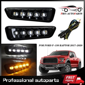 Front Bumper Turn Signal Fog Lights Lamps Kit For Ford F-150 Raptor 2017-2020 - Picture 1 of 9