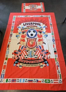 Liverpool Football Club Single Duvet Cover With Pillow Case 1980s Original LFC - Picture 1 of 10