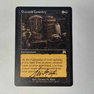 MTG Oversold Cemetery Onslaught - Signed by Artist Thomas Baxa - Image 1 of 2
