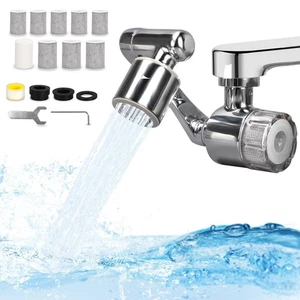 1080° Schwenkbare Wasserhahnverlängerung, Waschbeckenfilter, Wasserhahn Wasserfilter mit 2... - Bild 1 von 9