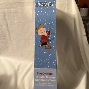 Peanuts The Original Musical Charlie Brown 24" Árbol de Navidad y Manta Azul B08 - Imagen 1 de 6
