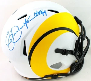 Eric Dickerson Autographed LA Rams F/S Lunar Speed Helmet w/ HOF- Beckett W*Blue - Picture 1 of 5