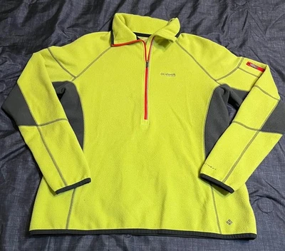 Blusa feminina Columbia titânio lã tamanho XL verde Omni Heat 1/4 zíper caminhada - Imagem 1 de 4