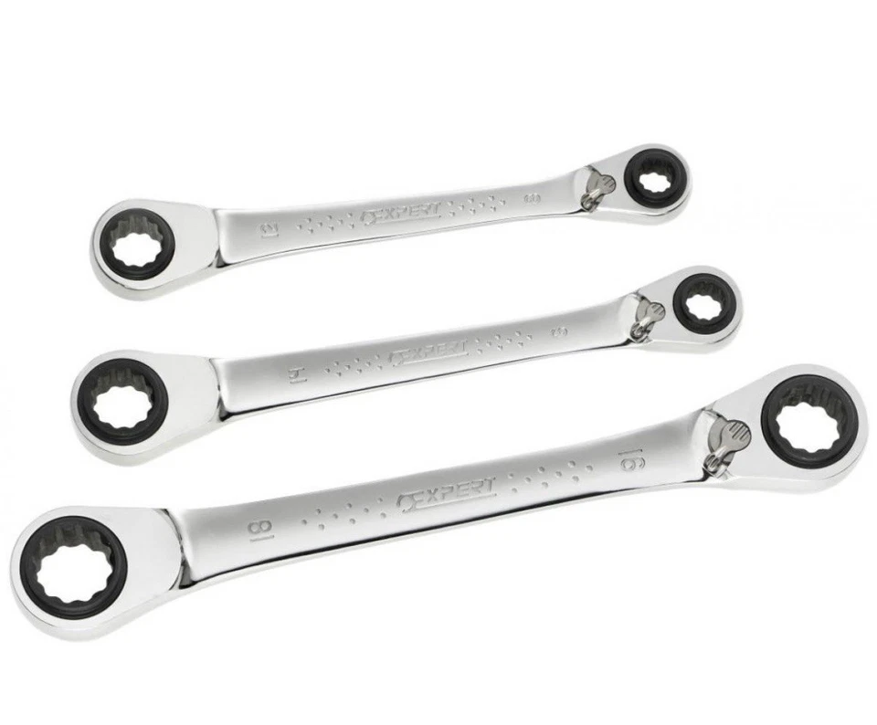 Expert By Facom E111115 Jeu de 3 clés à cliquet 4 en 1 - mm