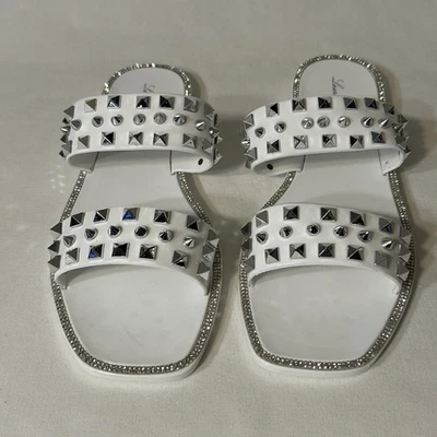 Lauren Lorraine Zapatos Mujer Sandalias Studley Jelly Slide Estrás Tachonado Foto 1 de 4