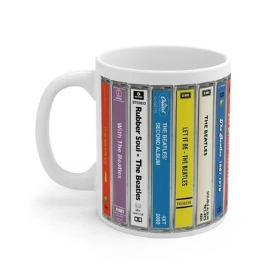 The Beatles Cassette Albums Mug. The Fab 4. Music Gift. Music Mug. Abbey Road