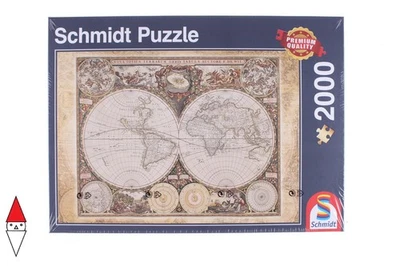 PUZZLE OGGETTI SCHMIDT CARTE GEOGRAFICHE HISTORICAL MAP OF THE WORLD 2000 PZ - Immagine 1 di 2