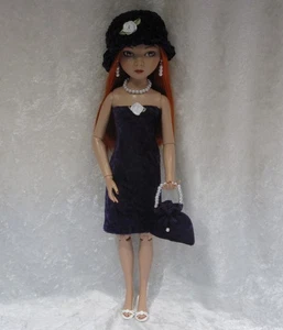 Made to Fit ELLOWYNE & Prudence #08 Dress, Hat, Purse, Necklace & Earrings Set - Picture 1 of 4