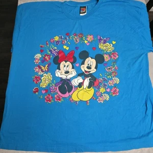 Mickey Unlimited Land N Sea Mickey & Minnie Hearts Floral Butterflies VTG 2X... - Picture 1 of 12