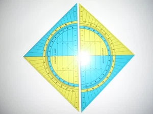 2x Geodreieck Geometriedreieck groß flexibel biegsam Zeichendreieck Lineal 20cm - Bild 1 von 5
