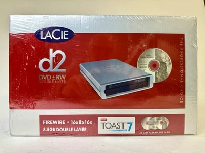 LaCie D2 DVD RW 8.5GB Dual layer ,  FireWire , Toast 7, Brand New in sealed box  - Image 1 of 4
