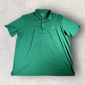 Polo Ralph Lauren Performance Polo Shirt Mens 2XLT Green Classic Fit Preppy Golf - Picture 1 of 8