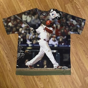 VINTAGE PHILADELPHIA PHILLIES T-SHIRT 2008 WORLD SERIES RYAN HOWARD SIZE XL RARE - Picture 1 of 4