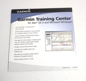 GARMIN TRAINING CENTER VERSION 5 CD-ROM 2006 - MAC OS X / MICROSOFT WINDOWS - Afbeelding 1 van 3