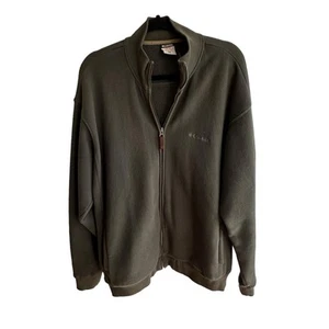 Columbia XCO Full Zip Sweatshirt Jacket Hunter Green Heavyweight Large - Picture 1 of 6