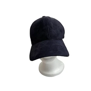 OLIVE & PIQUE Navy Blue Suede Alexa Dad Cap One Size Womens Adjustable Leather - Picture 1 of 6