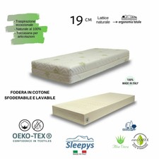 Materasso LATTICE 100% naturale fodera in ALOE VERA anallergico