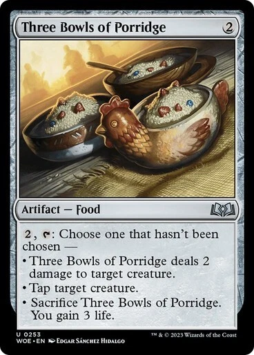 4x Three Bowls of Porridge Wilds of Eldraine MTG Magic The Gathering - Image 1 of 1