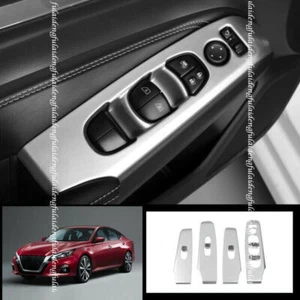 For Nissan Teana Altima 2019-2022 Silver ABS Window Lift Panel Switch Cover Trim - Picture 1 of 4