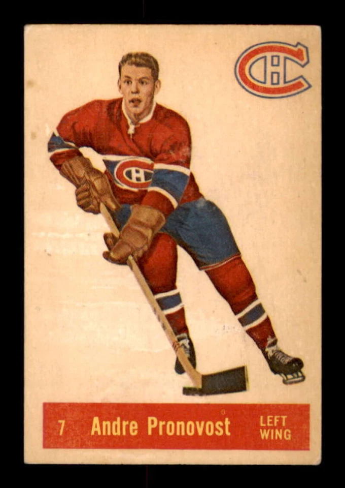 1957-58 Parkhurst #m7 Andre Pronovost VG/VGEX RC Rookie Canadiens 549684 - Image 1 of 2