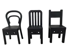 NEW Ikea Fjantig Hook Set of 3 Chairs Black Wall Mounted Hangers 603.471.02 - Picture 1 of 8