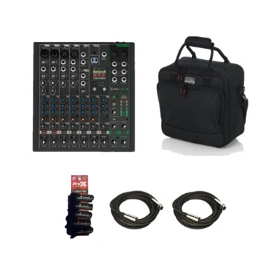Mackie ProFX10v3+ 10-Channel Analog Mixer + Bag + 2x XLRs - Image 1 of 2