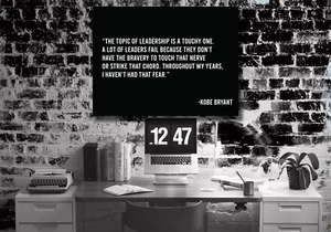 The topic of leadership is a touchy Canvas print Motivation Quote Kobe Bryant - Picture 1 of 1