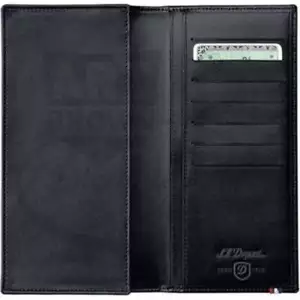 S.T. Billetera vertical larga para hombre Dupont Line D cuero negro - 7 tarjetas de crédito, 180 - Imagen 1 de 4