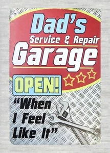 Dad's Garage tin metal sign wall art ideas living room - Picture 1 of 4